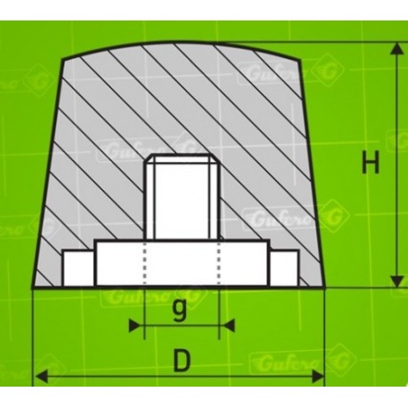 Silentblok FE - D25 - H12 - M6