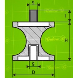 Silentblok TPB - D70-d45-H53 - M12/37mm x M12