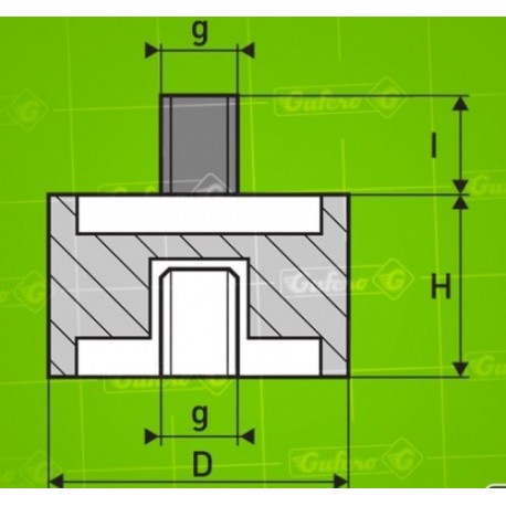 Silentblok S - 32.12 - B 65x35-M10/18xM10