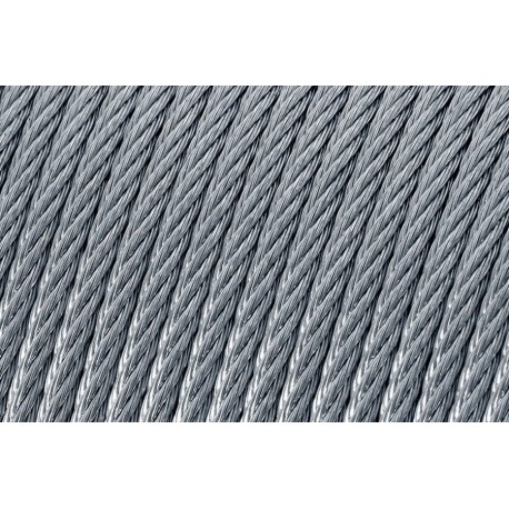 Lano ocelové ČSN024320 - (6x7+FC) 3,0/4,0 PVC