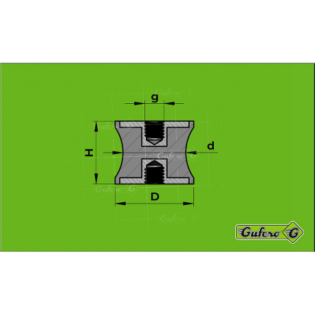 Silentblok TPC - D50-d46-H15 - M10